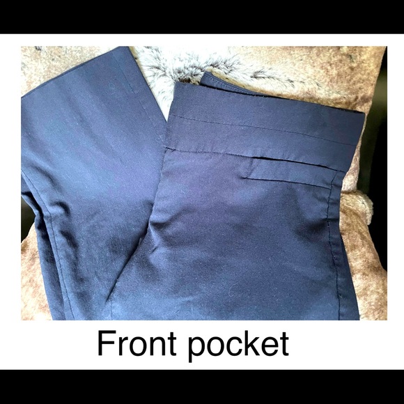 Navy Ankle Slacks, Petite, Size 6 - Picture 4 of 8